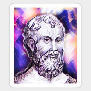 Zeno of Citium Pink Portrait | Zeno of Citium Artwork 7 Sticker